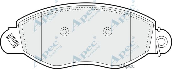APEC BRAKING Комплект тормозных колодок, дисковый тормоз PAD1183